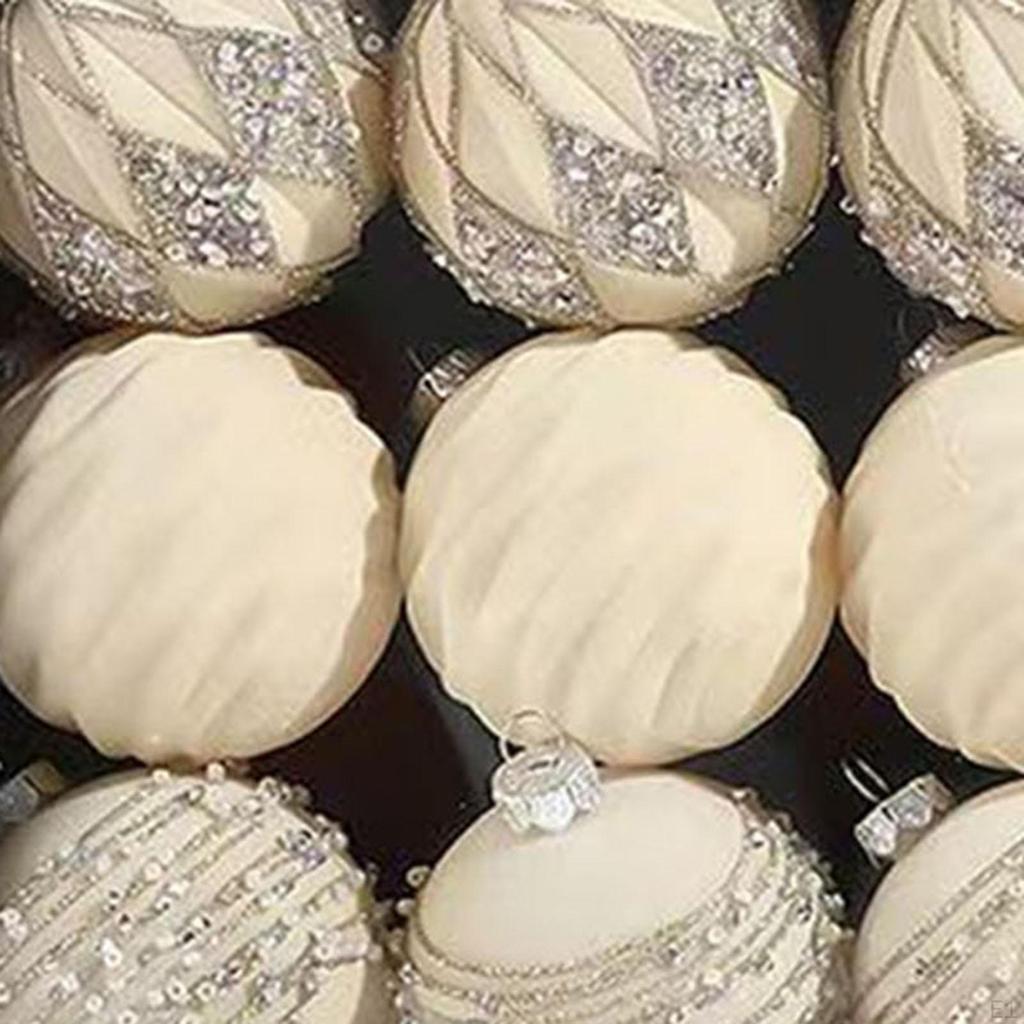 16x Samt Weihnachtskugel Ornamente Hängende Kugeln für Veranda