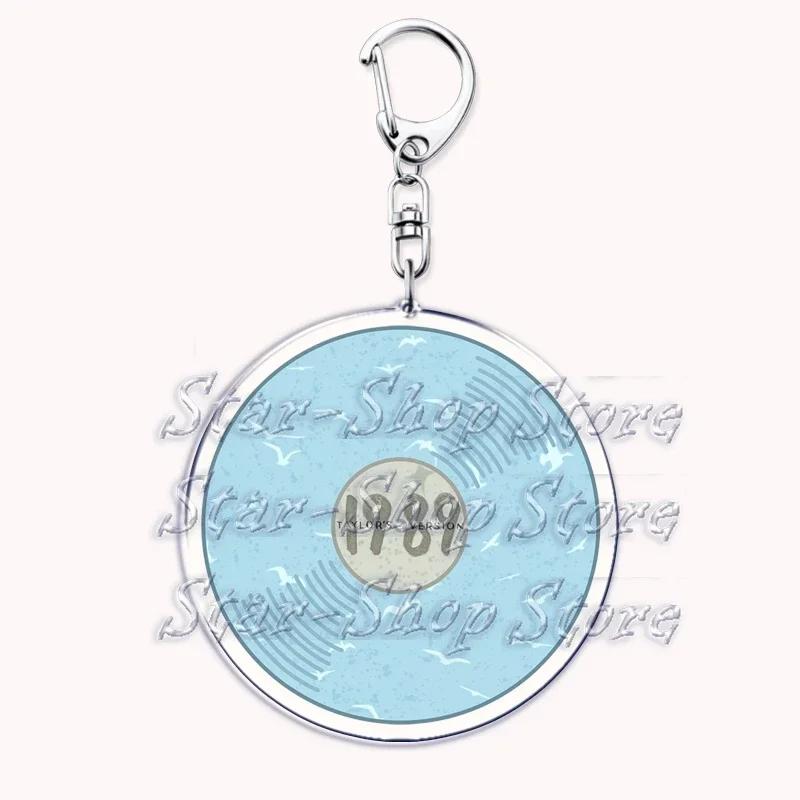 

Trending Singer Keychains for Accessories Bag Folklore Eras Tour Evermore Reputation 1989 TTPD Keyring Jewelry Fans Lover Gifts