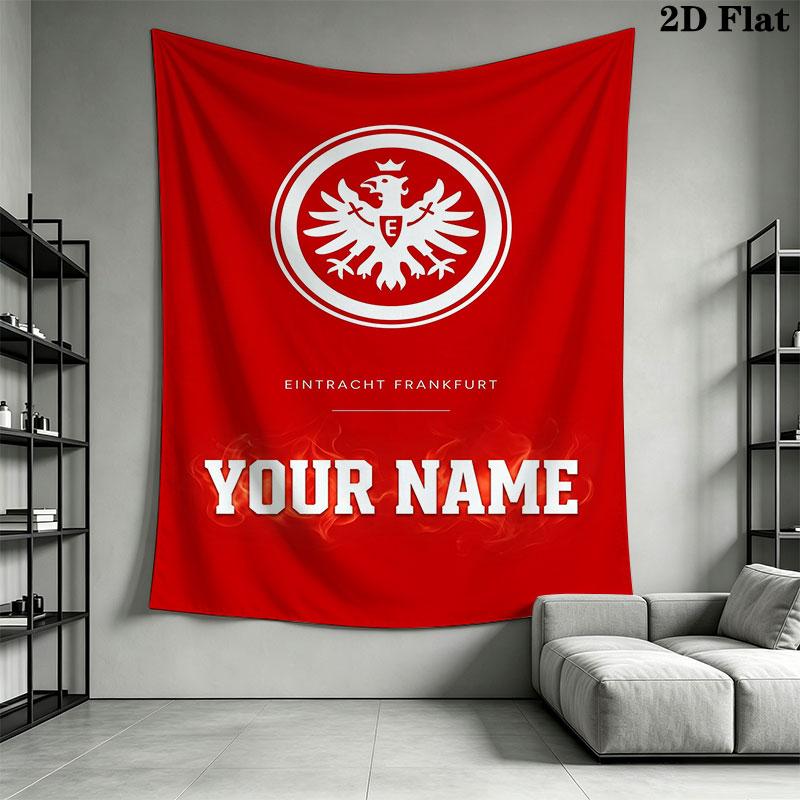 Custom Eintracht Frankfurt Wall Hanging Printed Fabric Blanket Decorative Tapestries for Bedroom Living Room Home Decor