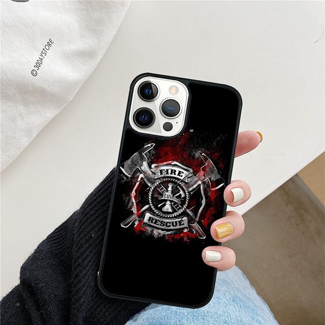 Fireman Firefighter Phone Case For iPhone 17 Air 15 16 Cover 11 13 14 Pro Max 12 Plus Max Fundas