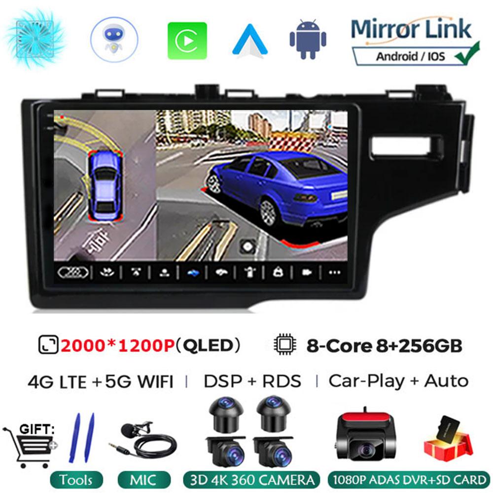 9'' Android 14 Car Radio for Honda Fit Jazz 2013 2014 2016 2018 GPS Navigation Stereo Multimedia Video Player Screen Head Unit