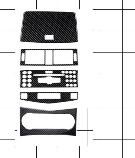 Suitable for Mercedes-Benz old C-class interior modified carbon fiber central control CD panel (w204 2007-2010)
