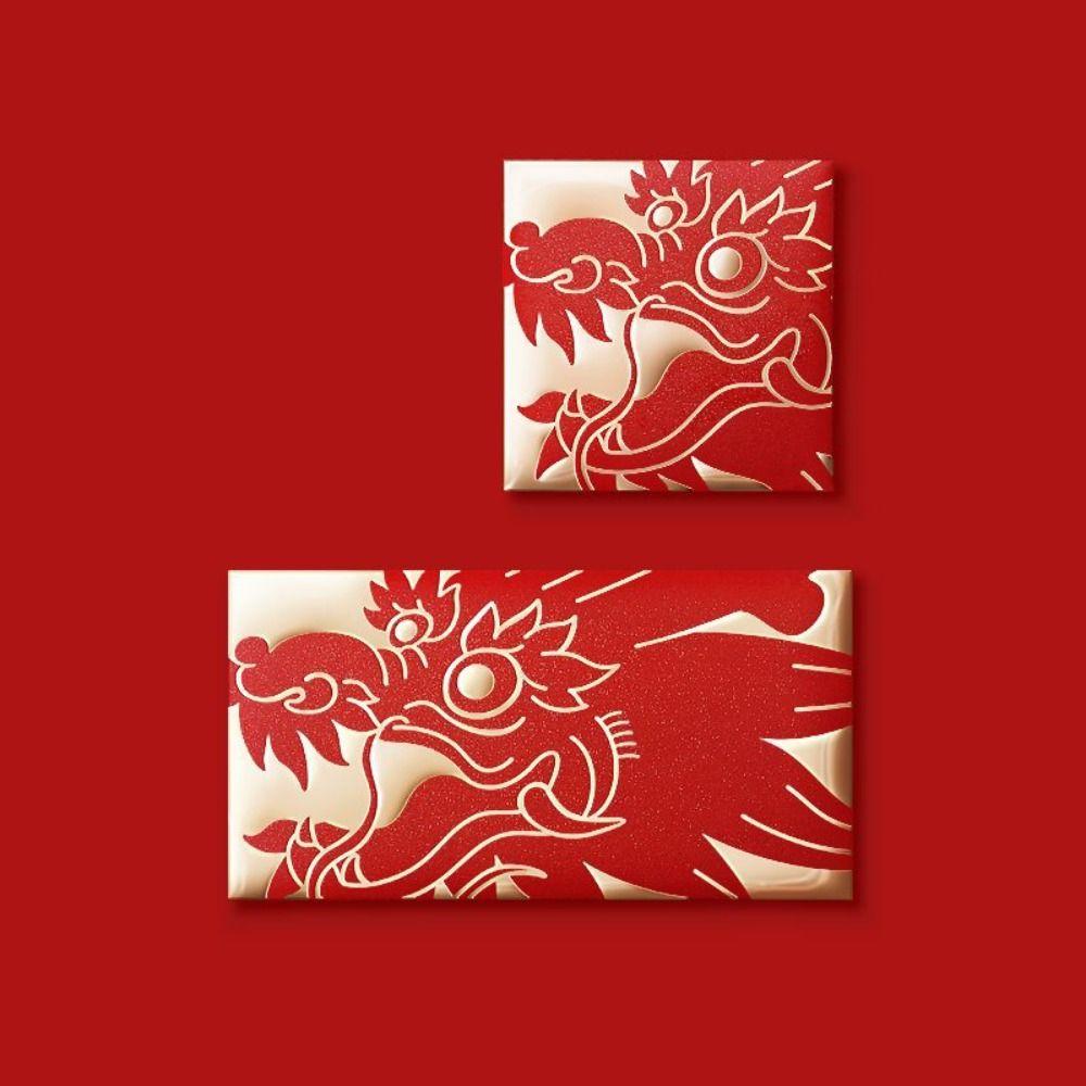 

10 шт. милый дракон год красный конверт китайский новогоднее украшение новый пакет конверты