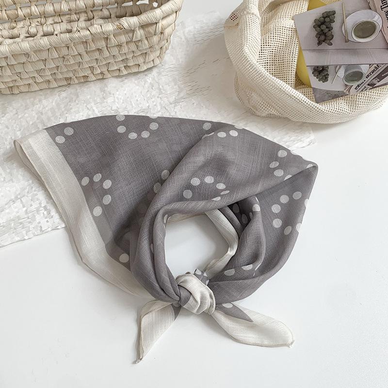 Kopftuch Sommer Damen Ländlich Frühling und Sommer Neue Mode Vielseitiges Stirnband Multifunktionaler Outdoor-Schal Seidenschal Hals Kleiner quadratischer Schal