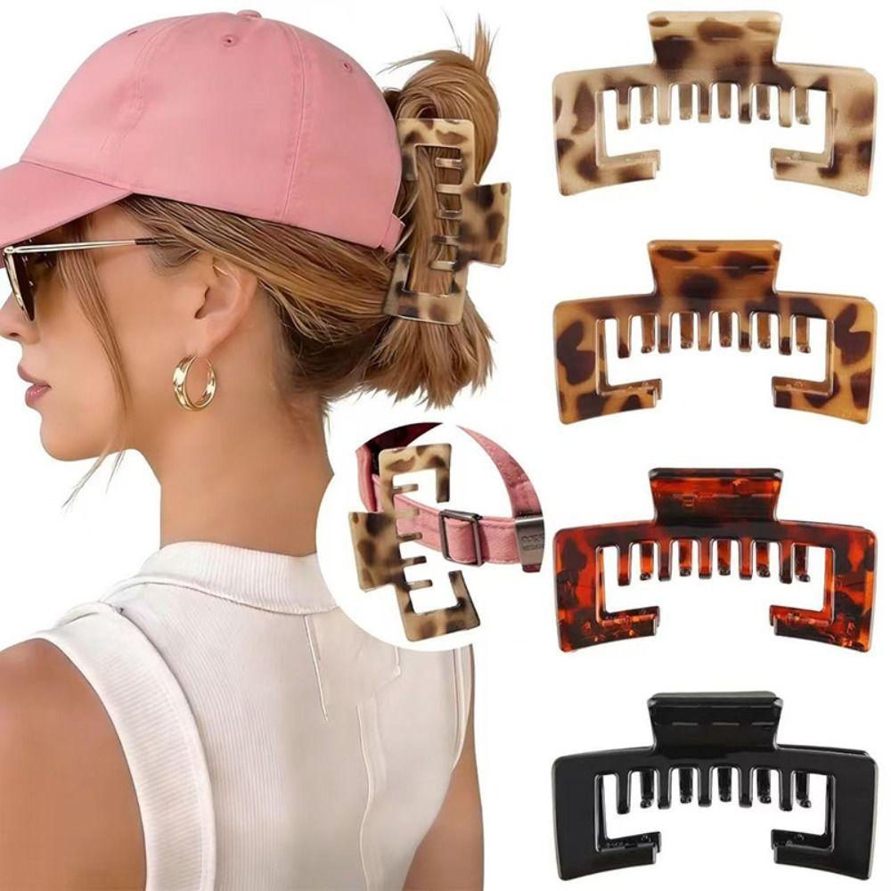 Non-Slip Hat-Friendly Hair Claw Hairpin Large Size Shark Clip Baseball Cap Grab Clip  Travel