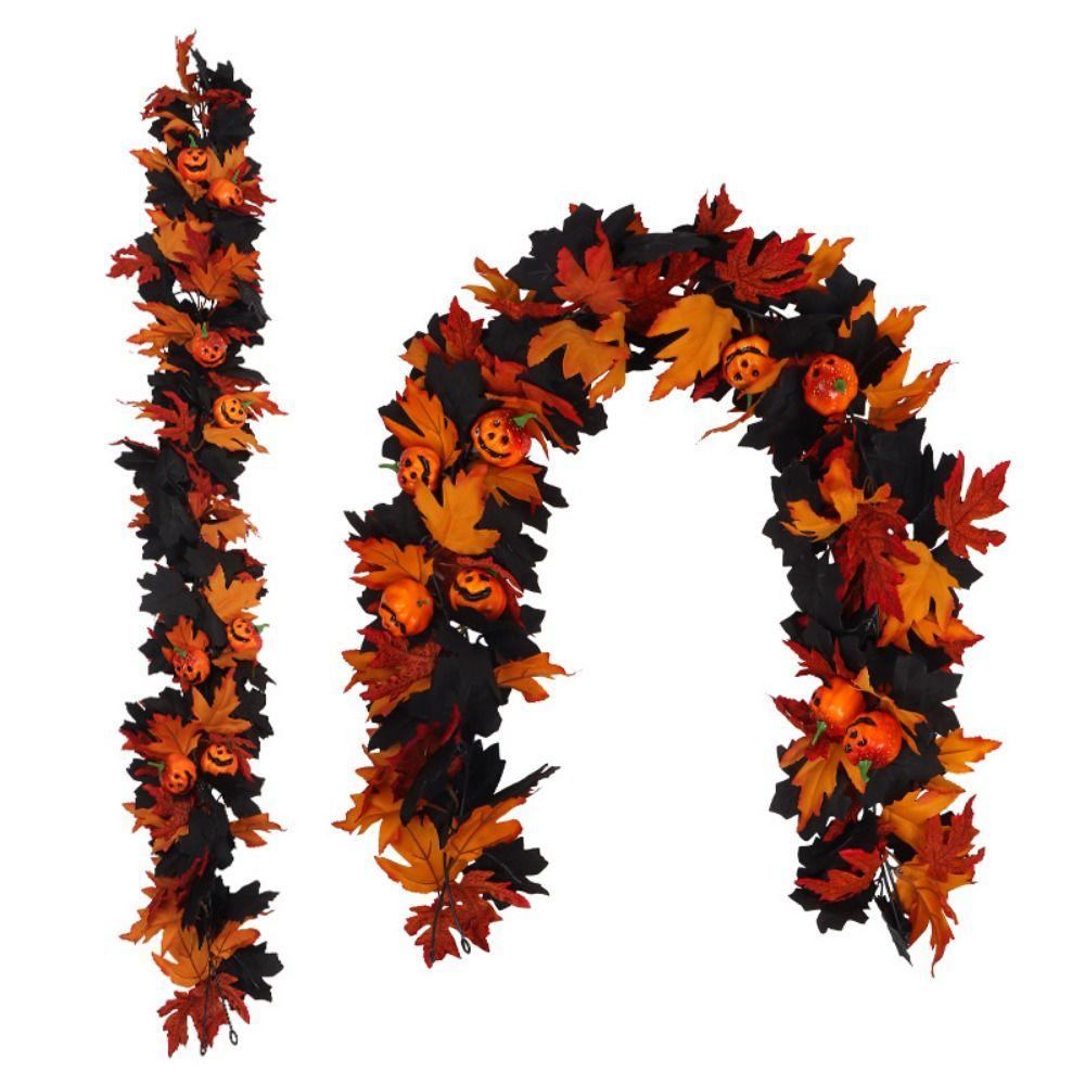 Silk Halloween Leaf Vines Plastic Artificial Hanging Vine Garland Home Decor