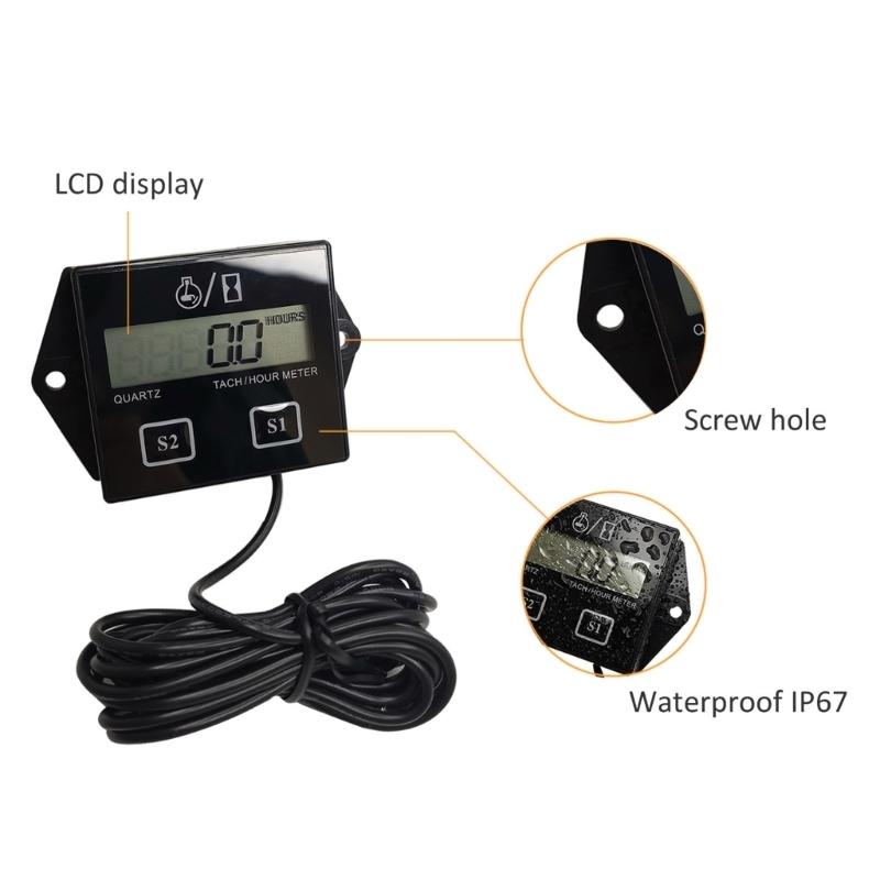 G8TE Motorcycle Digital Counter Hour Meter Timer Timer Accumulator-Working Gauge Tool
