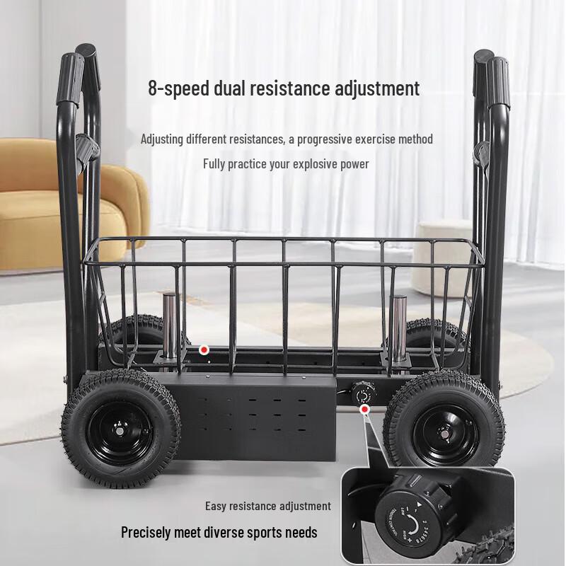 Adjustable Dual-Resistance Fitness Sled Trainer