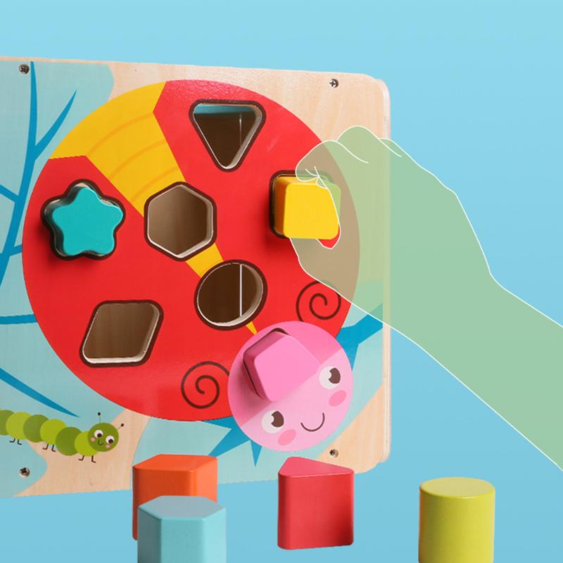 Children's Wooden Multifunctional Box Bead Maze and Shape Recognition Toy Set: Educational Toy for Early Childhood