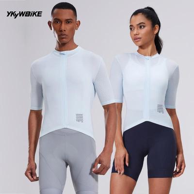 YKYWBIKE Unisex Multi-Color Ademend Fietsen Jersey - Zweetafvoerend Sport Top met Korte Mouwen