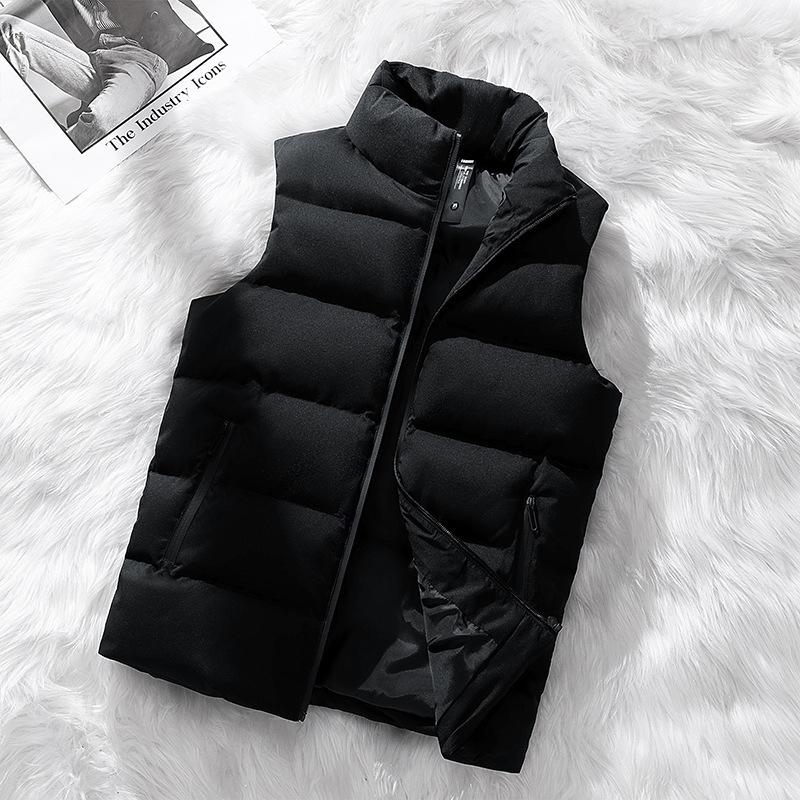 

2026 Vest Men s Jacket Korean Version of the Trend Vest Sleeveless Thickened Casual Vest Autumn and Winter Men s Vest Trend 8XL чорний