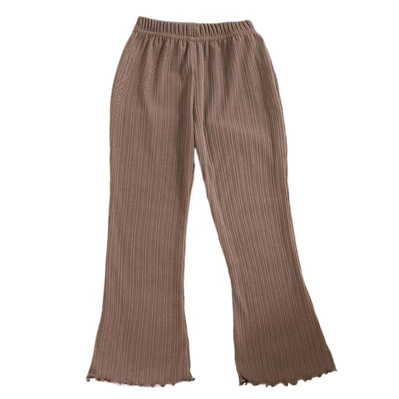 Çocuk Kız Yaz İnce Geniş Paça Pantolon Çocuk Rahat Bol İpek Flare Pantolon Prenses Rahat Pantolon Kore Tarzı