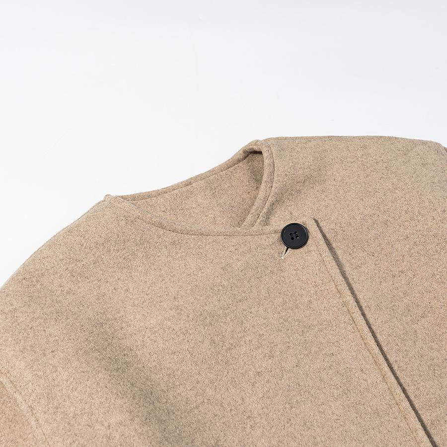 European and American style French women's clothing, fashionable and versatile temperament, casual design sense, colored woolen jacket
