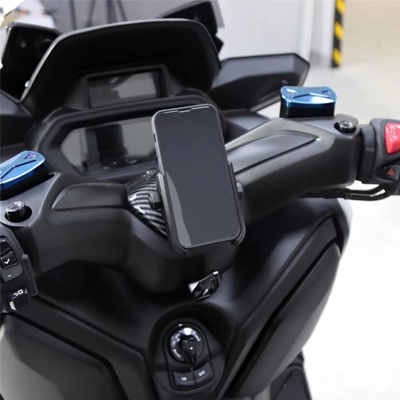 Motorcycle Handlebar Upper Faucet Cover With Phone Holder For  XMAX X-MAX 300 2017-2025 Accessory Parts
