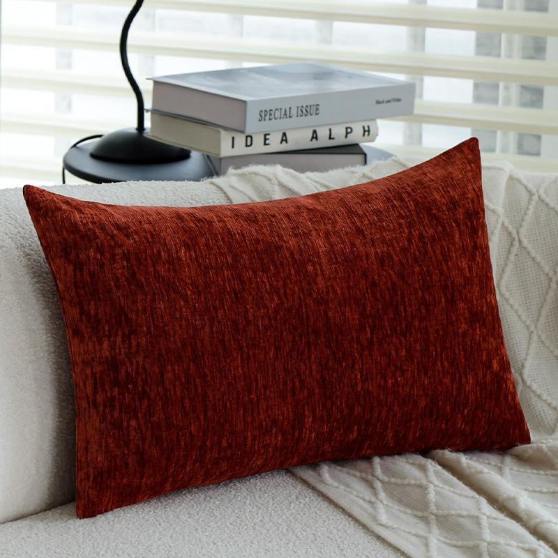 Light Luxury Pillow Sofa Living Room Solid Color Simple Lumbar Pillow Car Office Cushion Long Strip Lumbar Pillow
