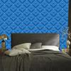 Geometric Rhombus Wallpaper, Blue, Fine Detail, 50x1000