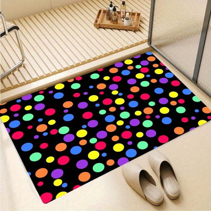 Full of Vitality Mat The New Flannel Carpet with Multi-color Polka Dot Design Is Suitable for Home Living Room Decoration Rug
