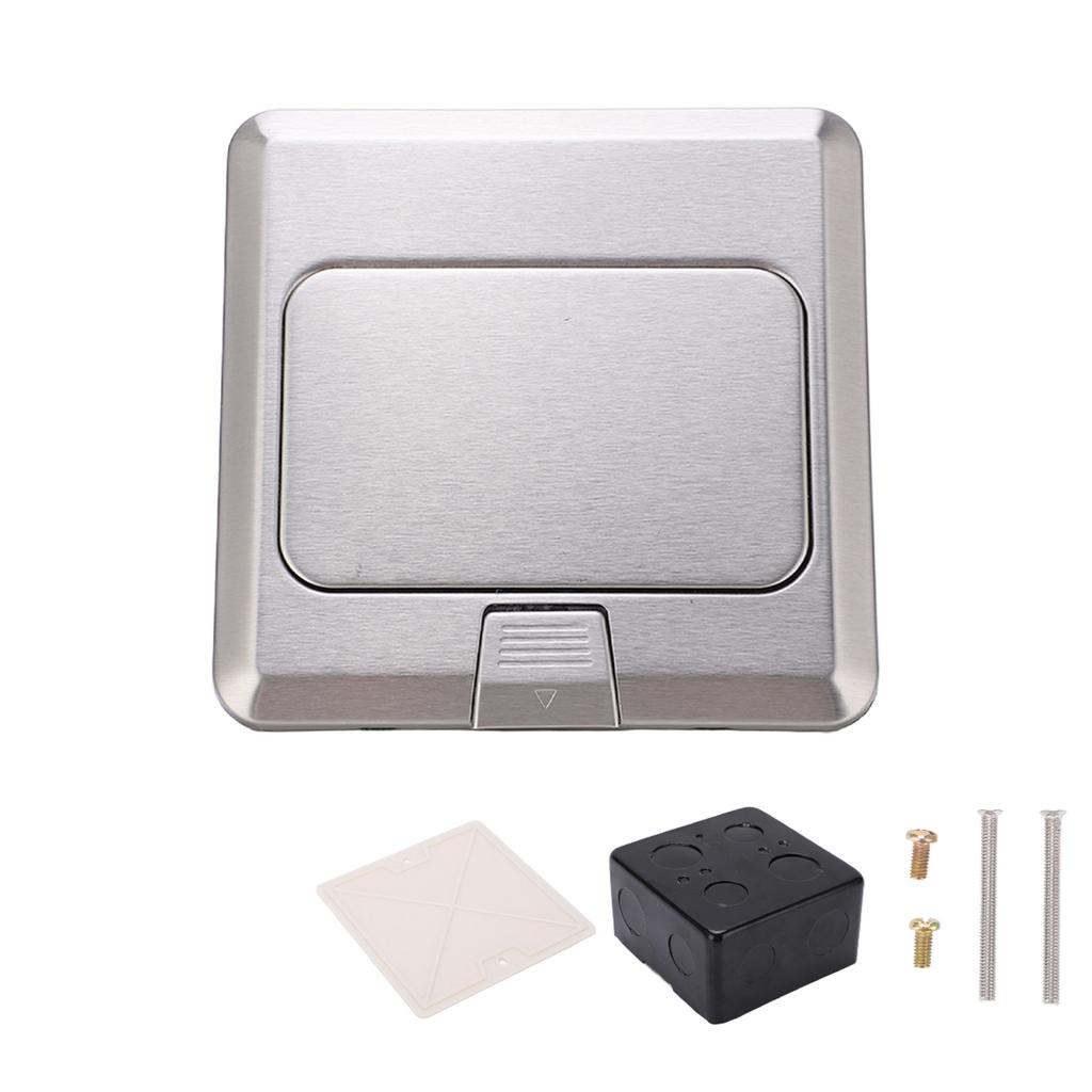 Floor Socket Waterproof 16A 2 Port Sealing Simple Feel Use Safety Durable Silver Bounce Floor Socket 250V