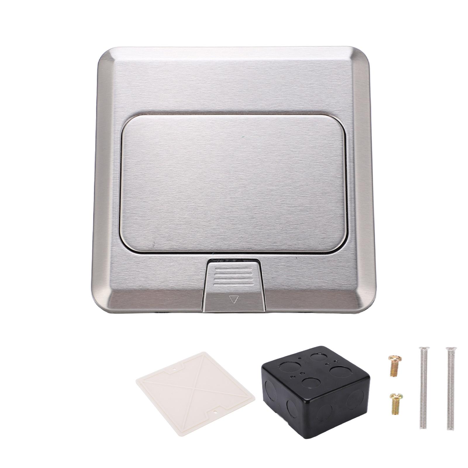 

Floor Socket Waterproof 16A 2 Port Sealing Simple Feel Use Safety Durable Silver Bounce Floor Socket 250V