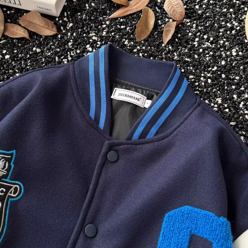 Autumn New Baseball Jacket Men Trendy American High Street Jacket Versatile Couple Style Jacket Trendy Men Autumn Winter