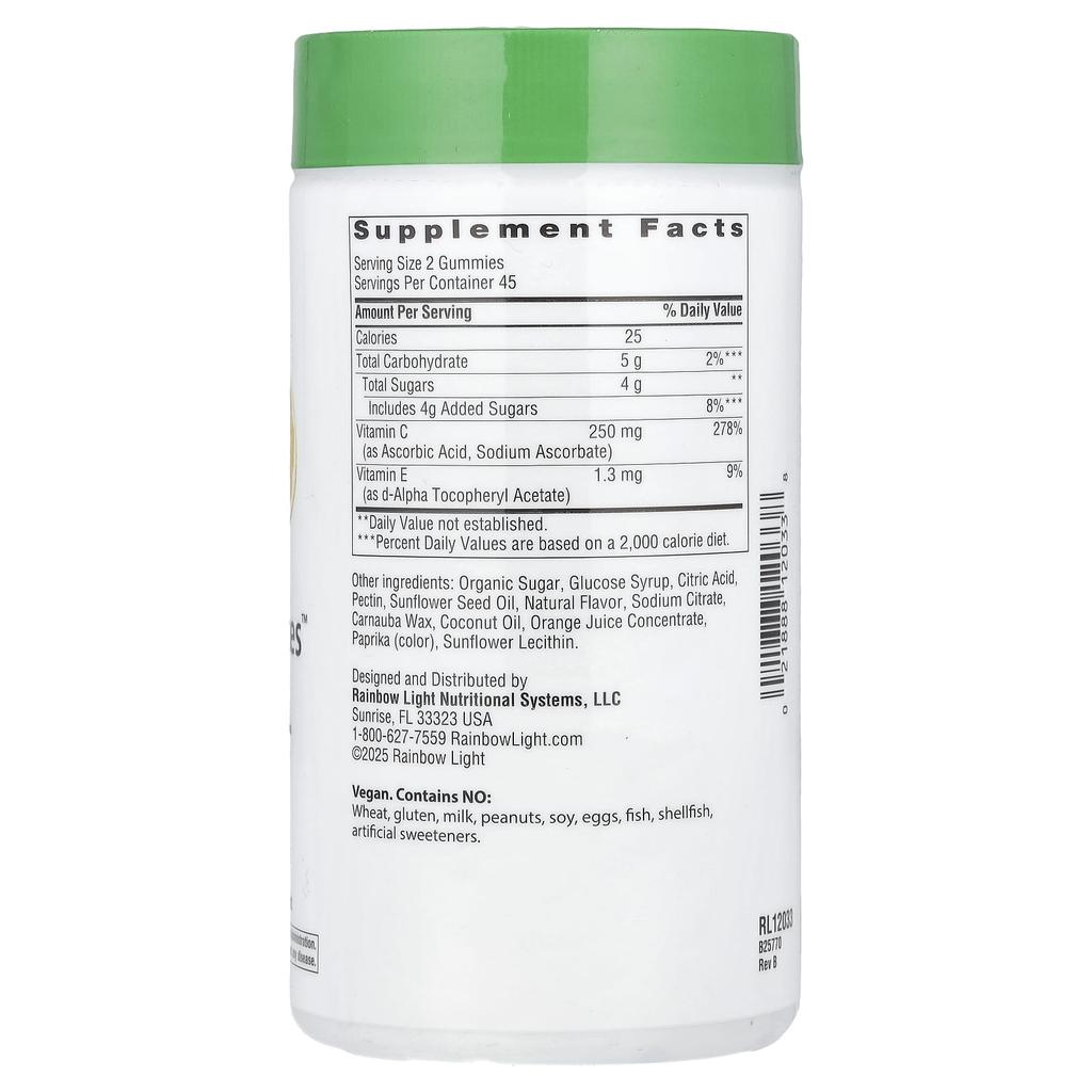 Gummy Vitamin C Slices™ Plus Vitamin E, Tangy Orange, 90 Gummies
