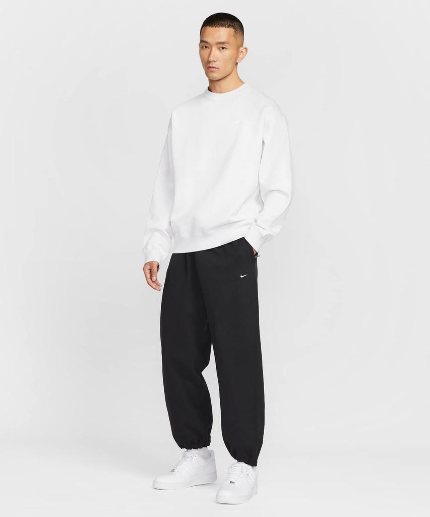 Nike Solo Swoosh Fleece Open Hem Pants M - Black:White / Hv1091-010