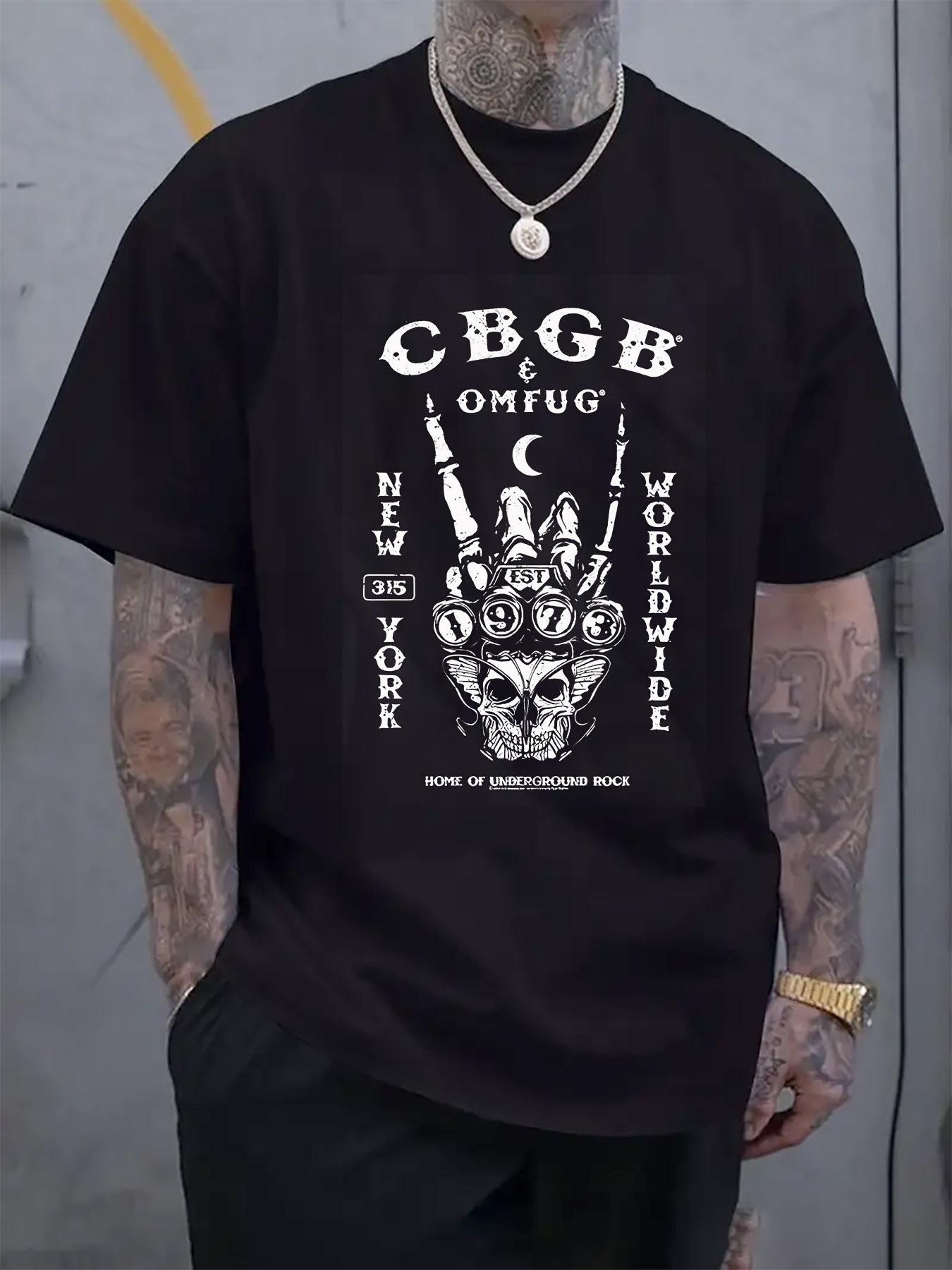 Punk Rock Graphic Print Short Sleeve Tshirt - Black Regul... S