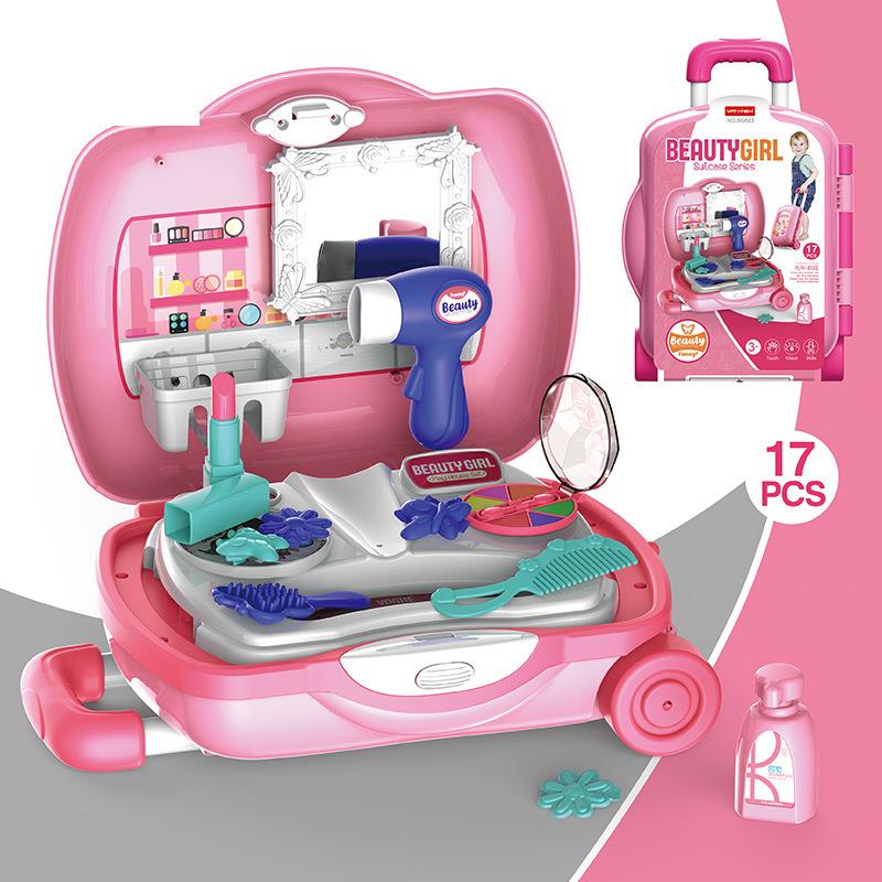Children'S Play House Portable Suitcase Dresser Cut Cut Music Kitchen Tableware Medical Equipment Trolley Case Toy Set