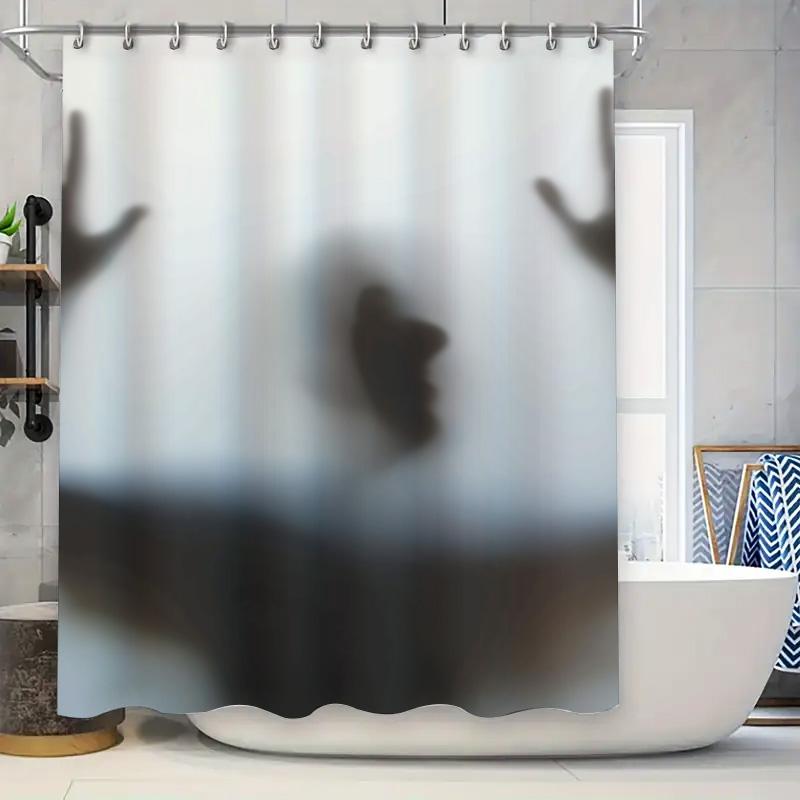 

Colorful Floral Girl Anime Shower Curtain For Bathroom Decor Red Mountains And Green Trees Design W60H190(CM)-1 Pcs