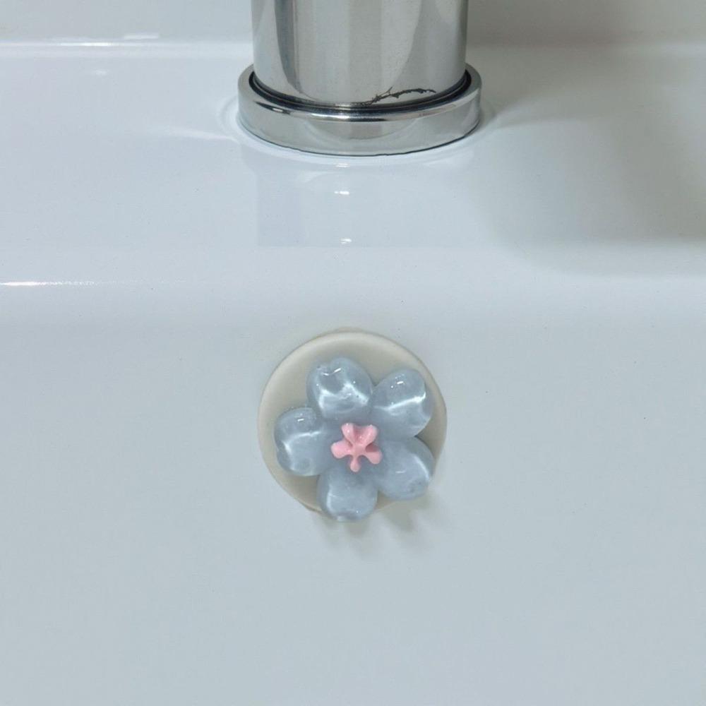 Anti-clogging Sewer Pipe Seal Ring Anti-odor Insect Proof Leak-Proof Plug Flower Shaped Sealing Cover синий