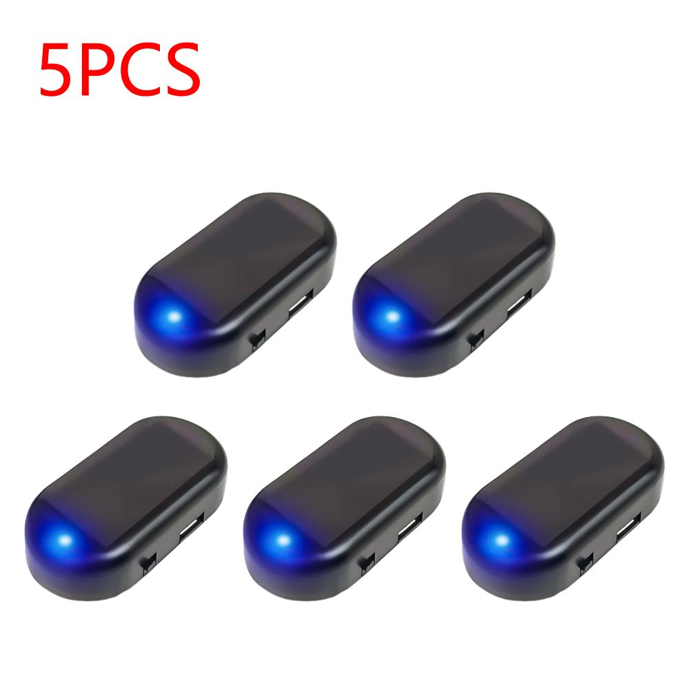 Solar Powered Car Fake Security Light Super Bright Red/Blue Simulated Dummy Alarm Light Wireless Anti-Theft Caution Signal Lamp