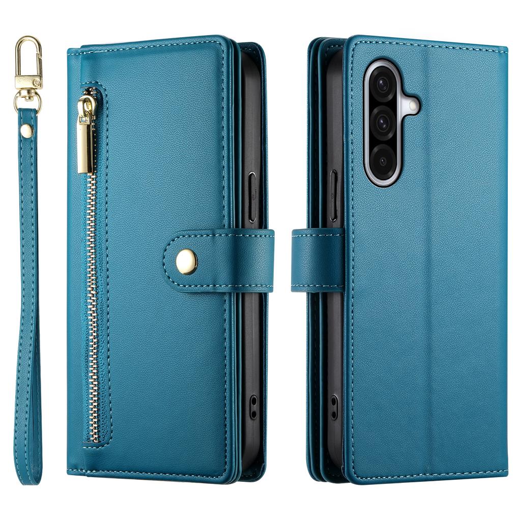 For Samsung Galaxy A17 5G/A17 4G/A26 5G Case Zipper Pocket Wallet Leather Phone Cover with Straps