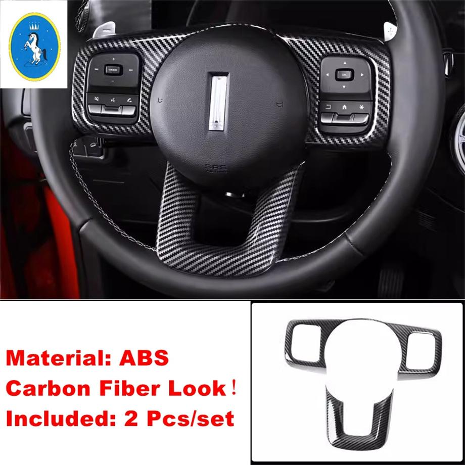 ABS Auto Steering Wheel Decoration Frame Cover Trim For Haval Dargo 2th 2024 / Tank 300 Carbon Fiber Accessories