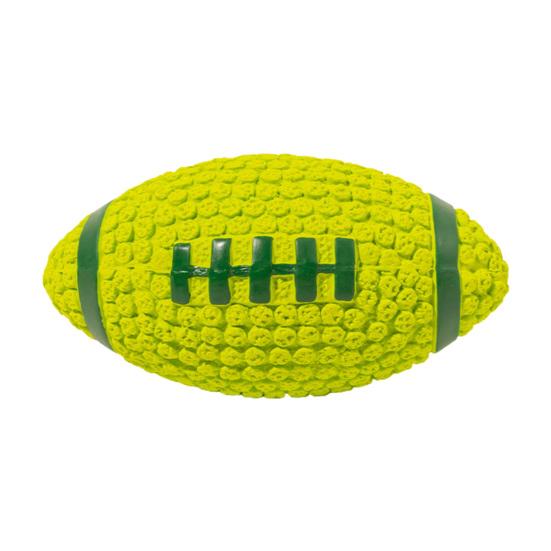 

Игрушка в форме мяча для регби Интерактивная жевательная игрушка Яркие цвета Легко чистить Прорезывание зубов собаки зелёный