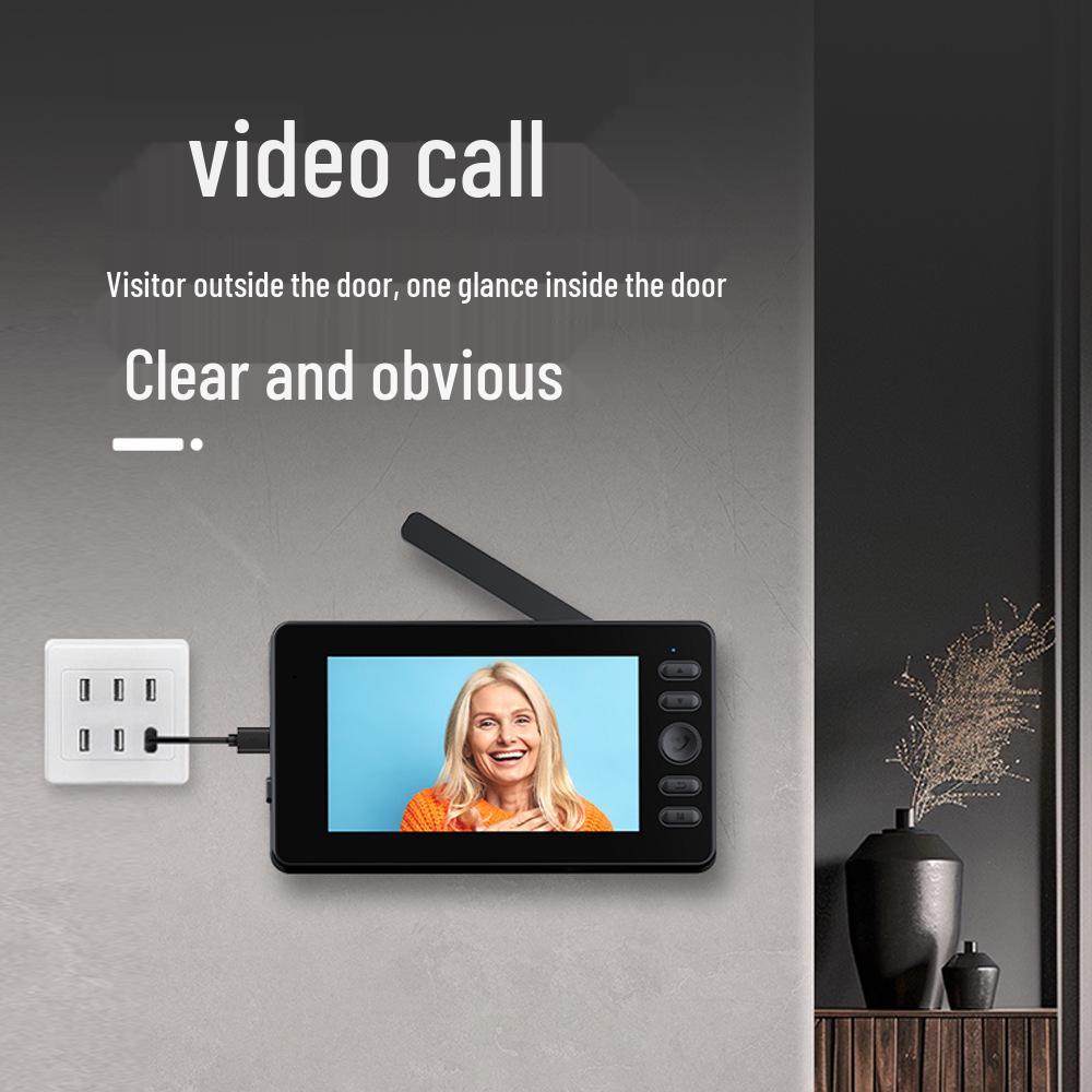 New Wireless Smart Doorbell with Video Intercom, Infrared Night Vision, HD Monitoring, and One-Key Wake-up