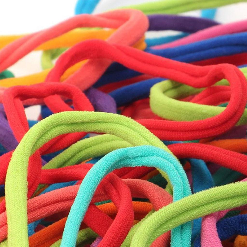 96 Pieces Loom Potholder Loops Elastic Hand Weaving Craft Acrylic Material DIY Knitting Tool