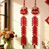 2026 Year Of The Horse Spring Festival Firecracker Pendant Chinese New Year Lucky Character Pendant Home Store Decoration Gift