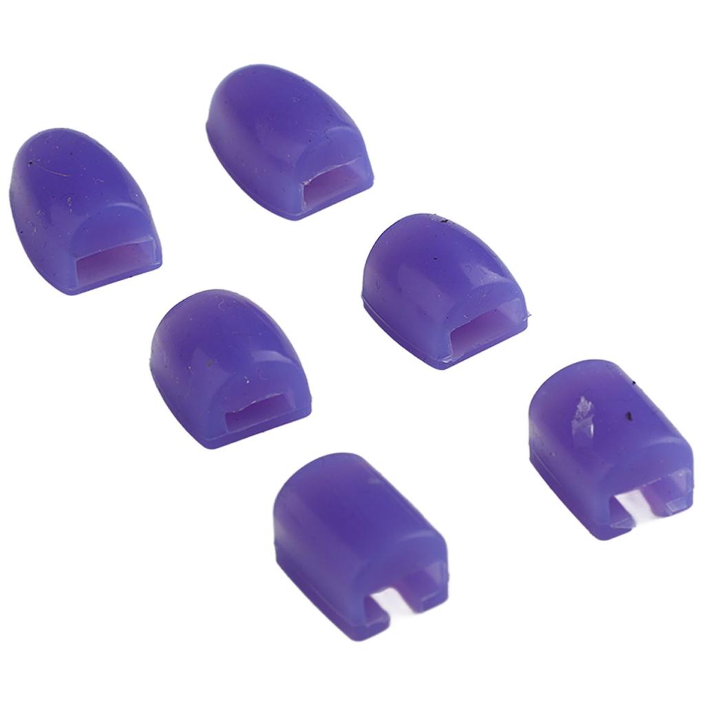 6 szt. podkładek pod klucze do saksofonu silikonowa wygodna amortyzacja podkładka pod palce do saksofonu podkładka pod kciuk do saksofonu fioletowa