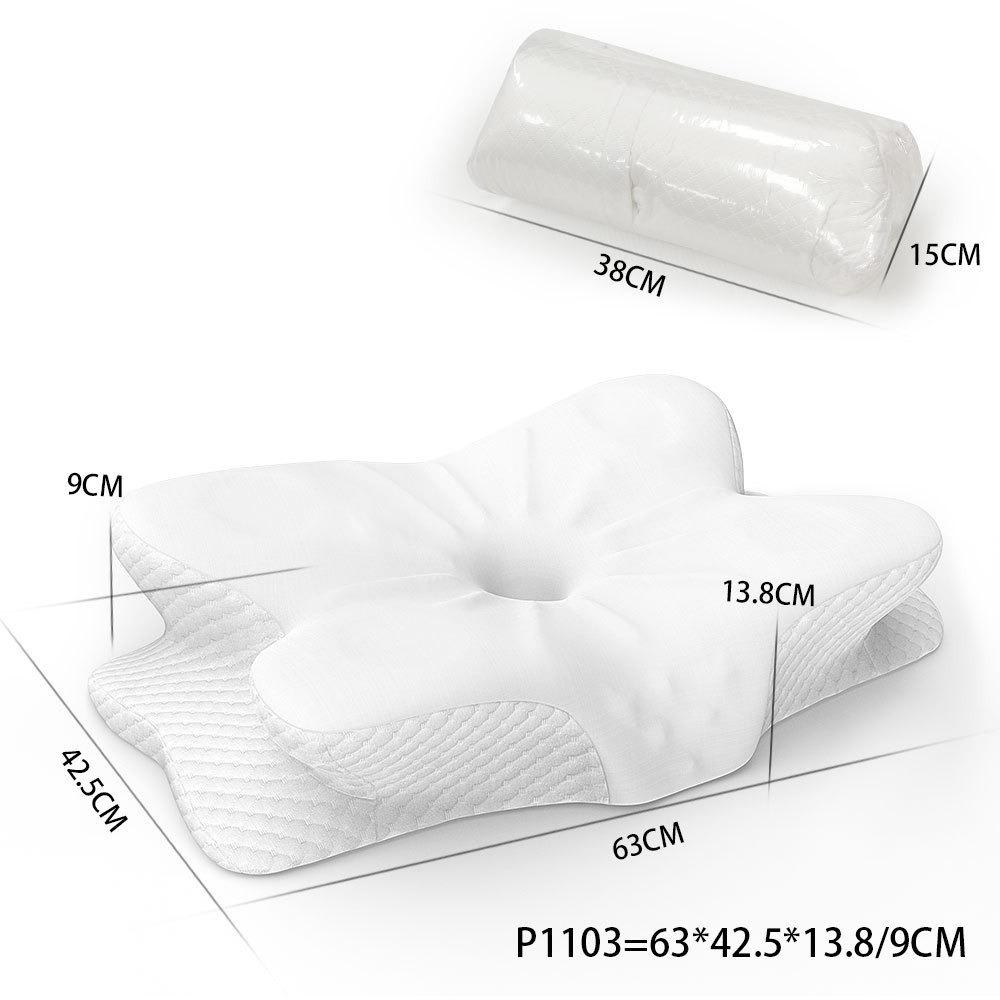 Butterfly Pillow Thickened Memory Pillow Neck Pillow Ice Silk Pillow Adult Cervical Spine Pillow Memory Cotton Pillow Core