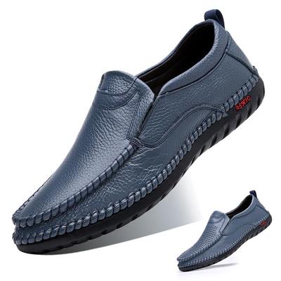 Γνήσιο δέρμα Ανδρικά παπούτσια Casual Slip On Formal Loafers Ανδρικά Μοκασίνια Ιταλικά Μαύρα Ανδρικά Flat παπούτσια