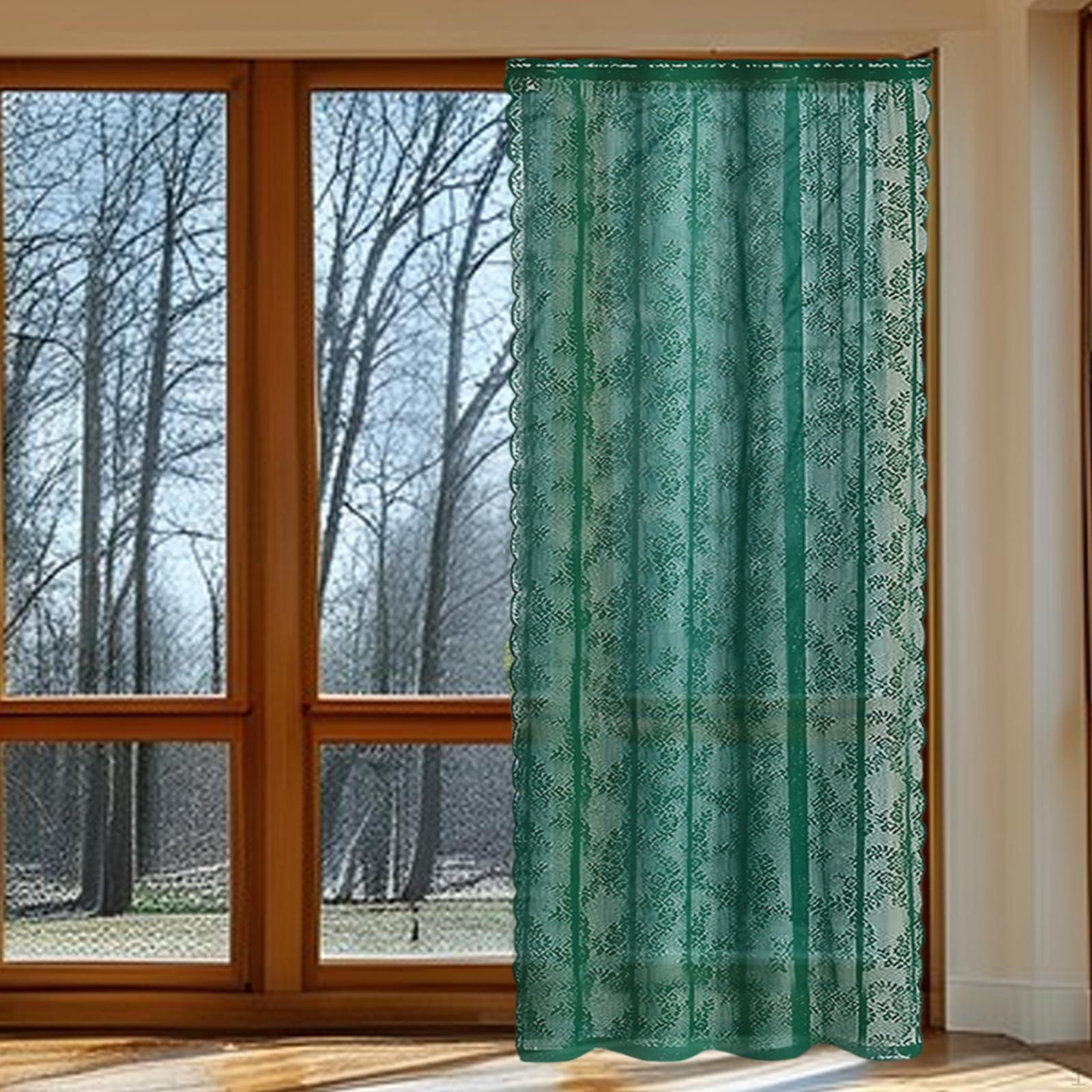 

Декоративные кружевные шторы с цветочным дизайном для различных комнат зелёный