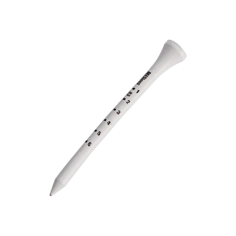 Wooden Scale White 83mm Golf Holder Ball Socket Golf Tees Tee