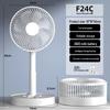 Compact Foldable Office Desk Fan: Rechargeable, Oscillating, Strong Wind, Long Battery Life, Portable for Student Dorms