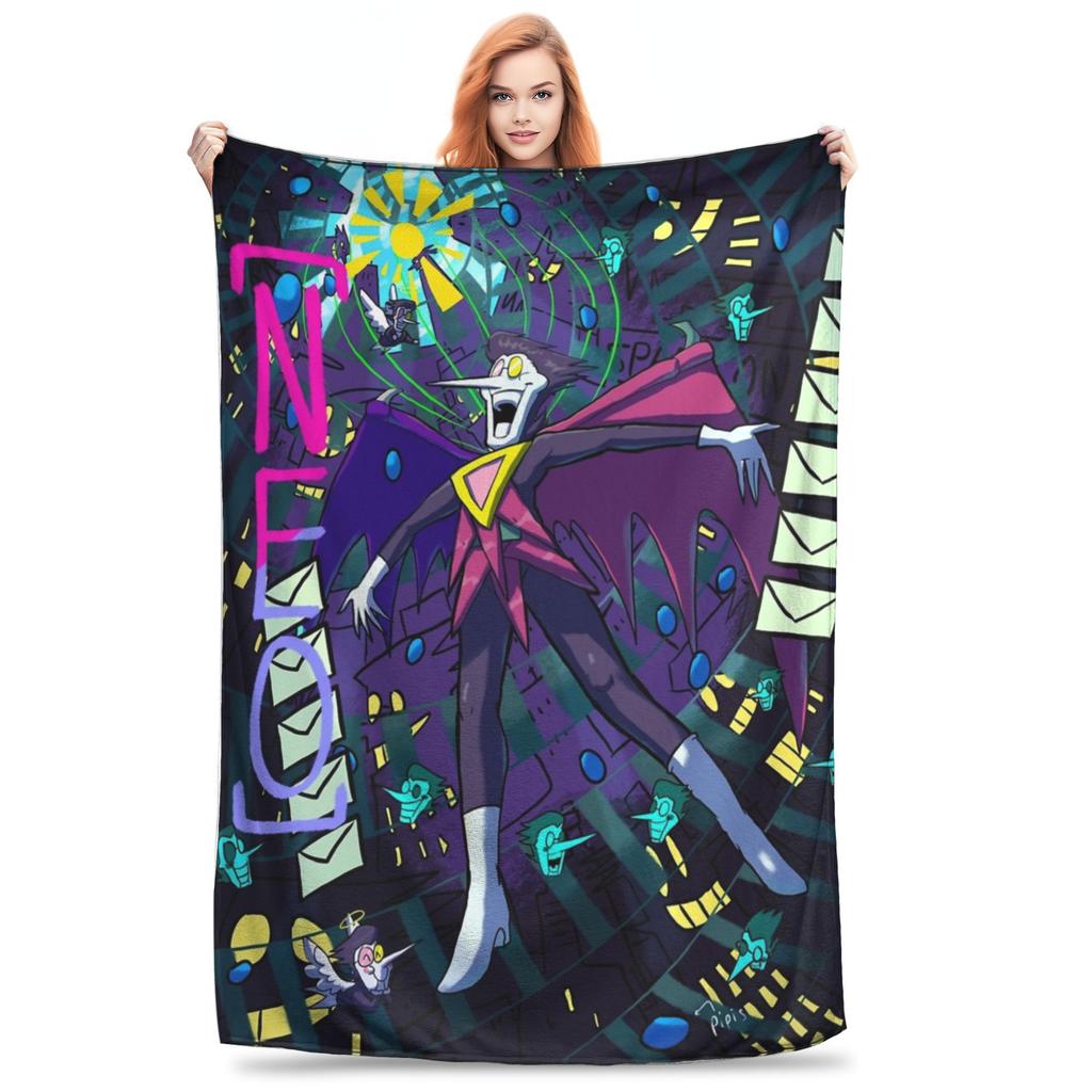 Spamton Neo Artwork Deltarune Games Blanket Multiple Sizes Soft Fuzzy Plush Throw Blankets for Couch Sofa and Bed