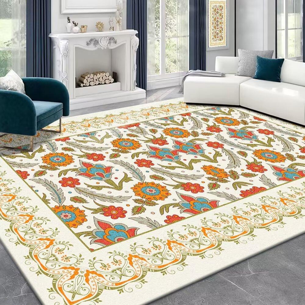 Koberec do obývacího pokoje nový světlý luxusní vysoce smyslový ložnice mycí plech ubrousek krém vítr imitace kašmíru velká plocha rohožka