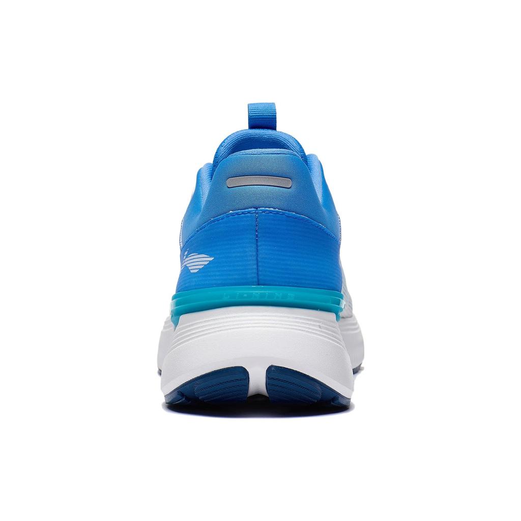 New LiNing Light And Shadow Element Anti Slip And Wear Resistant Breathable Low Top Running Shoes Men's Blue White ARHS041-7