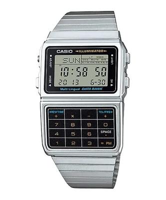 Relógio Digital DATA BANK Prata x Preto Modelo Overseas DBC-611-1 Masculino [Item]