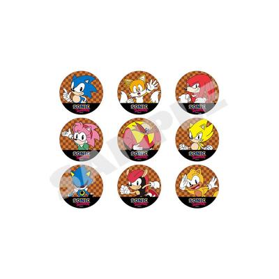 Sonic the Hedgehog" Anstecknadel-Kollektion <Rund> Eine Box (9 Typen)