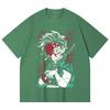 230 Gsm 100% Cotton Demon Slayer V42 Demon Tanjiro Print Unisex Heavy Cotton T Shirt