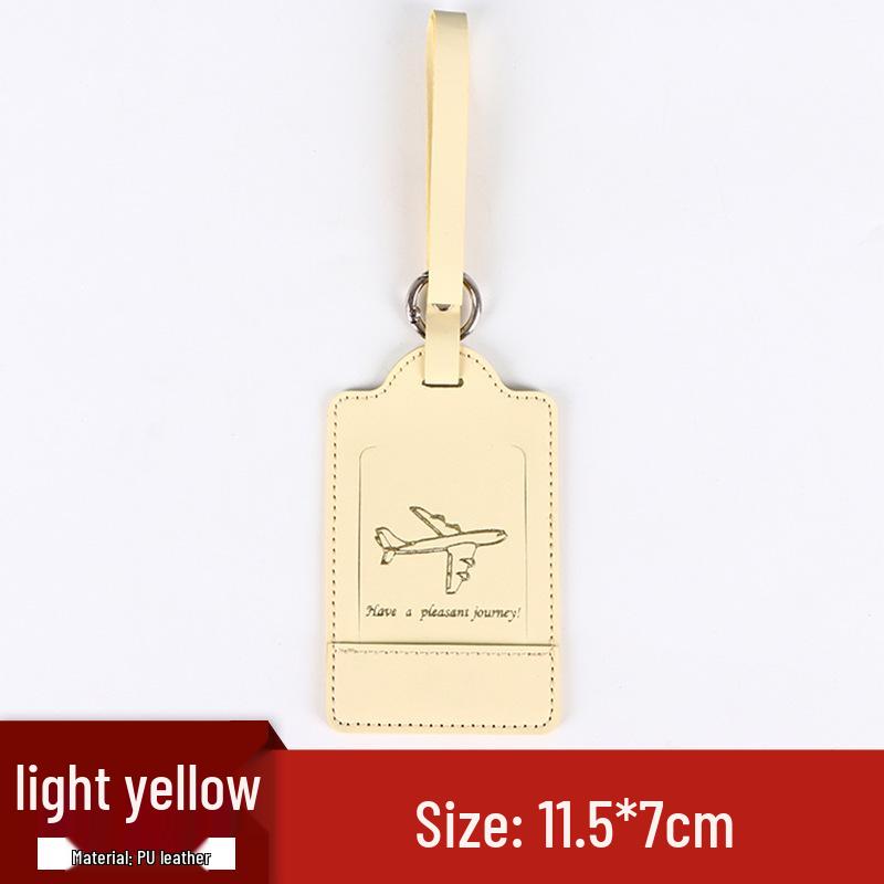 PU Leather Flip-Style Luggage Tag: Anti-Lost Suitcase ID for Checked & Carry-on Bags